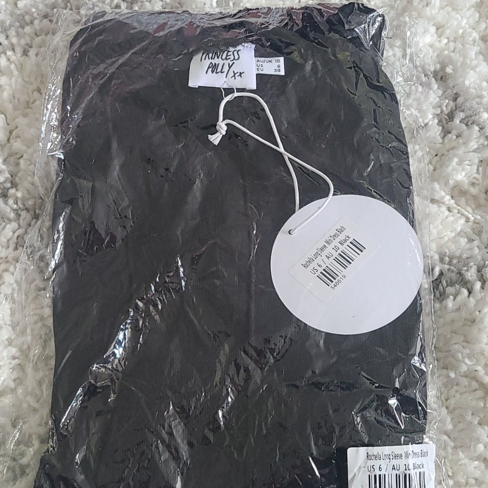 Princess Polly Rochella Mini Dress in Black 🆕️ - Picture 5 of 7